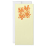 Tropical orange flowers on cream. Pretty. Custom rack cards