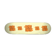 Tropical orange flowers on cream. skate board decks