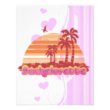 tropical palm trees hawaii bachelorette party invite