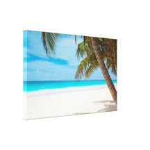 Tropical Paradise Beach Canvas Prints