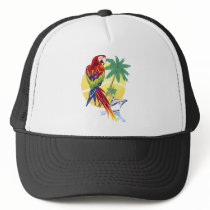Tropical Paradise with Macaw and Cruise Ship