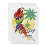 Tropical Paradise with Macaw and Cruise Ship
