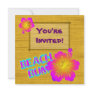 Tropical Party Hibiscus Flower Custom Invitations
