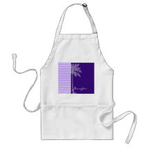 Tropical Purple Chevron Apron