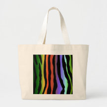 Tropical Rainbow Zebra Stripes Bag