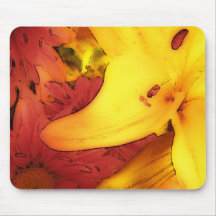 Tropical-Red-and-Yellow Mouse Pads