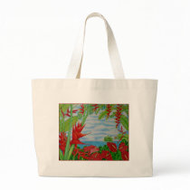 Tropical Red Canvas Bag