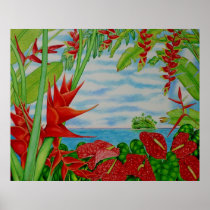 Tropical Red Poster