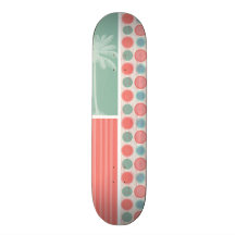 Tropical Salmon, Coral Pink, & Seafoam Skate Board Decks