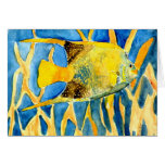 tropical saltwater fish sea life art painting gift cards
