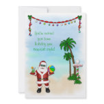 Tropical Santa Holiday Invitation