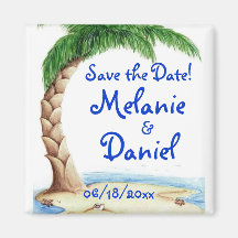 Tropical Save the Date! Magnets