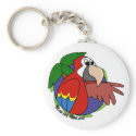 Tropical Scarlet Macaw Keychain