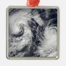 Tropical storms Boris and Cristina Ornament