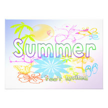 Tropical Summer Invitation