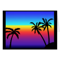 Tropical Sunset Card