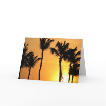 Tropical Sunset Greeting Cards