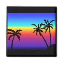 Tropical Sunset Magnet