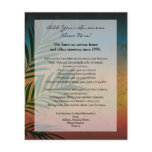 Tropical Sunset Palm Fronds Personalized Flyer