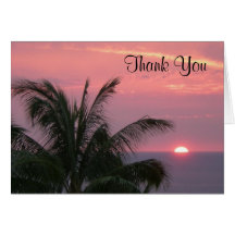 Tropical Thank You Notecard