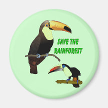 Tropical Toucan Fridge Magnets