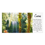 tropical waterfall photo card