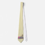 Tropical Waves & Pink Hibiscus Stripes Custom Tie