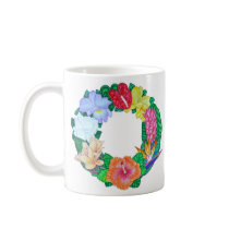 Tropical Wreath Coffee Mugs