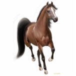 Trotting Arabian Horse Ornament photo sculptures