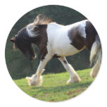 Trotting Gypsy Vanner stickers