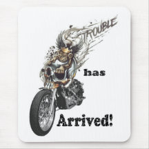 Trouble has Arrived Mouse Mat