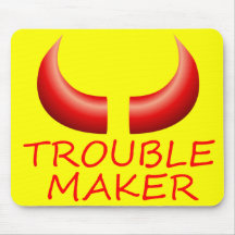 Trouble Maker and Devil Horns Mousepad