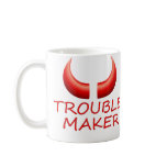 Trouble Maker & Devil Horns Large Coffee Mug