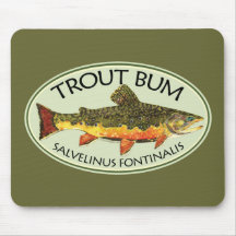 Trout Bum Fishing Mousemat