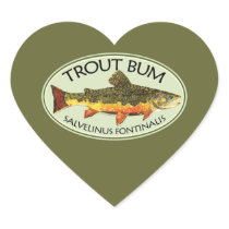 Trout Bum Fishing Sticker