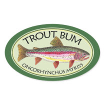 Trout Bum Fishing Sticker