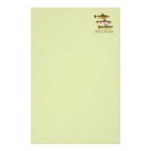Trout Catch and Release Personalized Stationery