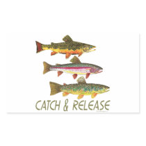 Trout Catch and Release Stickers