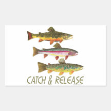 Trout Catch and Release Stickers