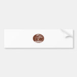 trout fish jumping retro bumper sticker