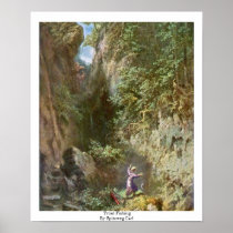 Trout Fishing By Spitzweg Carl Print
