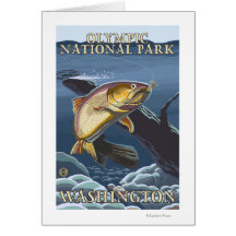 Trout Fishing Cross-Section 4 Card