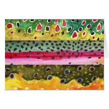 Trout Fishing Greeting Card