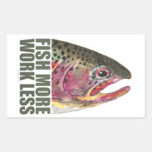 Trout Fishing More Rectangle Stickers