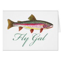 Trout Fly Fishing Greeting Cards