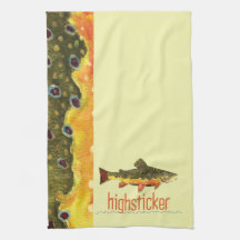 Trout Fly Fishing Hand Towel