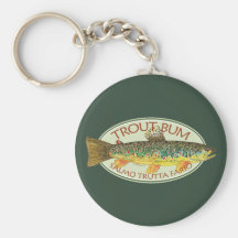 Trout Fly Fishing Keychain