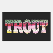 Trout Fly Fishing Sticker