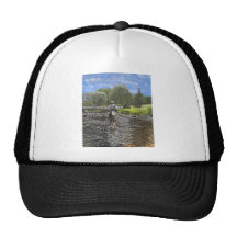trout fly fishing trucker hats
