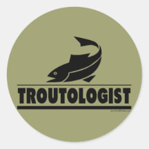 Trout -ologist - Humourous Trout Fish Sticker
